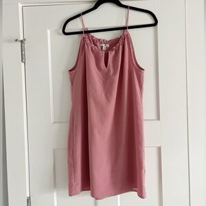 Pink Slip Mini Dress